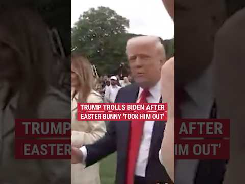 You are currently viewing Trump trolls Biden for letting Easter Bunny lead him away from the media #foxnews #trump #shorts