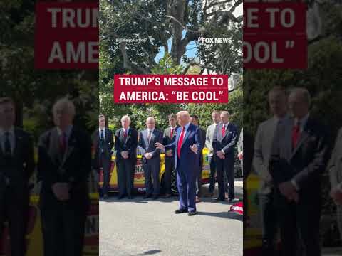 You are currently viewing President Trump’s message to America: “Be cool.” #shorts #foxnews #trump