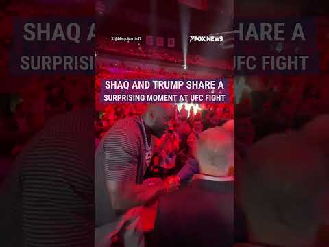 You are currently viewing Shaq and Trump share a surprising moment at the UFC fight