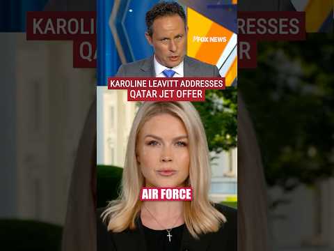 You are currently viewing Leavitt brushes off concerns over Qatar jumbo jet offer #foxnews #news #us #fox #trump #airforceone