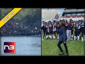 Read more about the article While Thousands of Illegal Immigrants Storm Our Borders, Kamala Harris Does This At Football Game