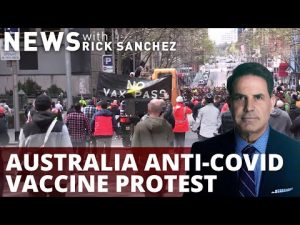 Read more about the article Riot police crack down on Australian protesters over vaccines