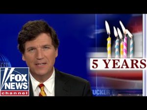 Read more about the article Tucker Carlson celebrates 5 glorious years on Fox News