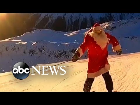 You are currently viewing Santa hits the slopes in Switzerland