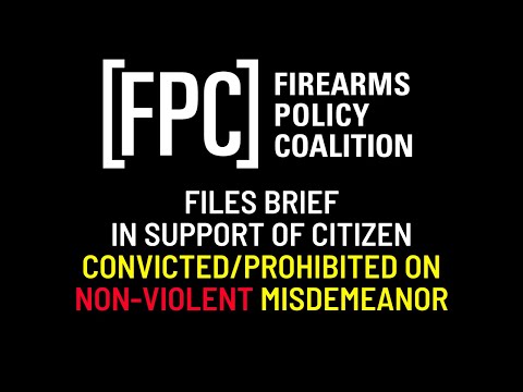 You are currently viewing FPC Files Brief In Support of Citizen Convicted/Prohibited on Non-Violent Misdemeanor