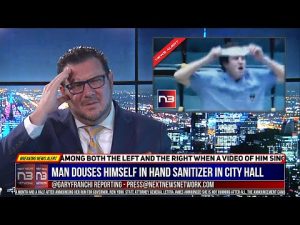 Read more about the article Man Douses Himself In Hand Sanitizer In City Hall, Then Yells “Dr. Fauci, Give Me That Ouchie”