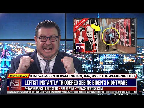 You are currently viewing WATCH: Leftist INSTANTLY Triggered After Seeing Biden’s WORST NIGHTMARE Plastered All Over DC Walls