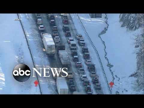 You are currently viewing Highway officials work to clean up mess left by enormous winter storm