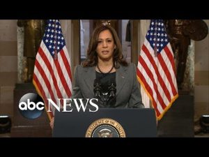 Read more about the article Vice President Kamala Harris addresses the nation on anniversary of Jan. 6 riot