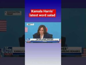 Read more about the article Kamala Harris blasted for saying ‘work together’ repeatedly in ‘word salad’ speech #shorts