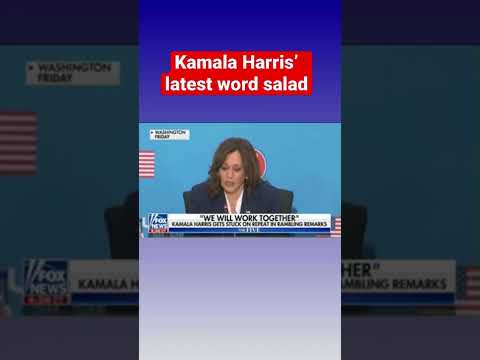 You are currently viewing Kamala Harris blasted for saying ‘work together’ repeatedly in ‘word salad’ speech #shorts