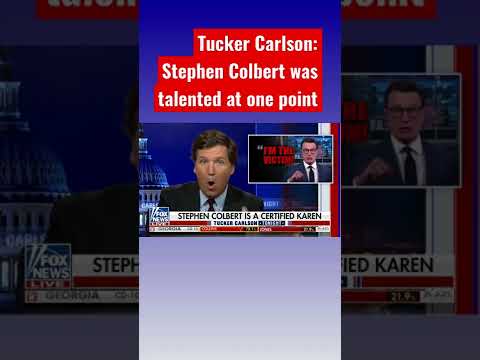 You are currently viewing Tucker Carlson rips Stephen Colbert as a ‘Karen’ #shorts