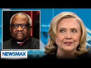 Read more about the article WATCH: Hillary Clinton BLASTS former classmate Clarence Thomas, calls him “person of grievance”