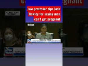 Read more about the article Who can get pregnant? Sen. Josh Hawley faces off with law professor #shorts