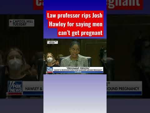 You are currently viewing Who can get pregnant? Sen. Josh Hawley faces off with law professor #shorts