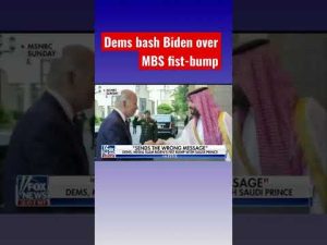 Read more about the article Rep. Ilhan Omar rips Biden for fist-bumping Saudi Crown Prince MBS #shorts