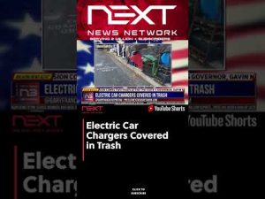 Read more about the article Electric Car Chargers Covered in Trash #shorts