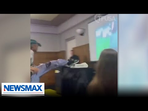 You are currently viewing WATCH: Benny Johnson & his projector attacked while giving speech in Iowa