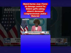 Read more about the article Karine Jean-Pierre responds to Biden’s ‘Where’s Jackie’ gaffe #shorts