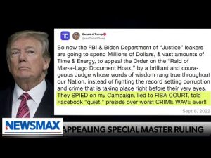 Read more about the article BREAKING: Trump, DOJ offer dueling proposals for Special Master | ‘Wake Up America’