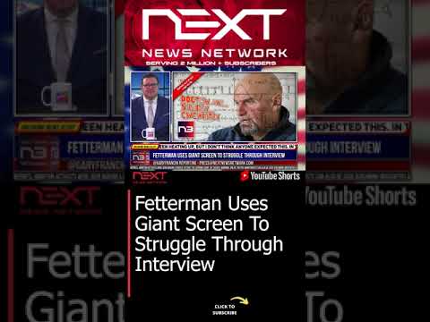 You are currently viewing Fetterman Uses Giant Screen To Struggle Through Interview #shorts