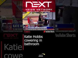 Read more about the article Katie Hobbs cowering in bathroom #shorts