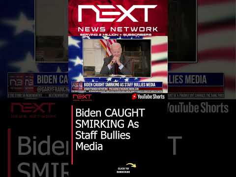 You are currently viewing Biden CAUGHT SMIRKING As Staff Bullies Media #shorts