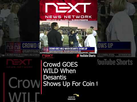 You are currently viewing Crowd GOES WILD When Desantis Shows Up For Coin toss #shorts