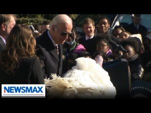 Read more about the article Biden offers microphone to turkey during traditional Thanksgiving pardon ceremony