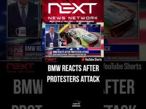 Read more about the article BMW Reacts after Protesters attack #shorts