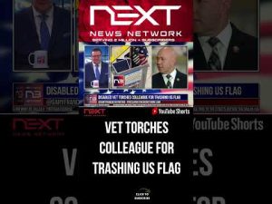 Read more about the article Disabled Vet TORCHES Colleague For Trashing US Flag #shorts