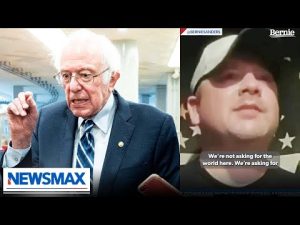 Read more about the article Far-left Bernie Sanders video features NEWSMAX clip of railroad worker