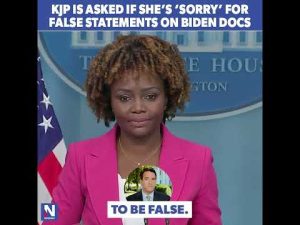 Read more about the article Karine Jean-Pierre walks off after being asked if she’s ‘sorry’ for false statements on Biden docs