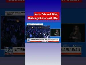 Read more about the article WATCH: Mayor Pete and Hillary Clinton extol their ‘trailblazer’ status #shorts