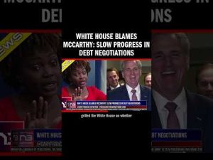 Read more about the article White House Blames McCarthy: Slow Progress in Debt Negotiations