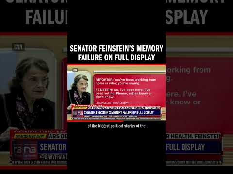 You are currently viewing Senator Feinstein’s Memory Failure on FULL Display