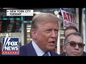 Read more about the article Trump campaigns at NYC bodega as crowd erupts: ‘4 more years!’