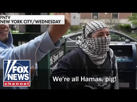 You are currently viewing Anti-Israel protesters declare ‘We are all Hamas!’: ‘Show us your face’