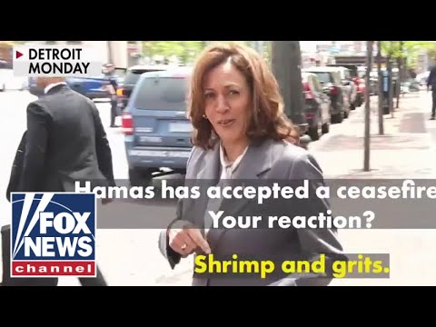 You are currently viewing ‘Shrimp and grits’?: Kamala Harris gives bizarre answer to cease-fire question