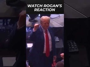Read more about the article Watch Joe Rogan’s Reaction When Trump Goes Over to Shake His Hand at UFC Event