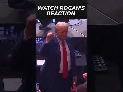 You are currently viewing Watch Joe Rogan’s Reaction When Trump Goes Over to Shake His Hand at UFC Event