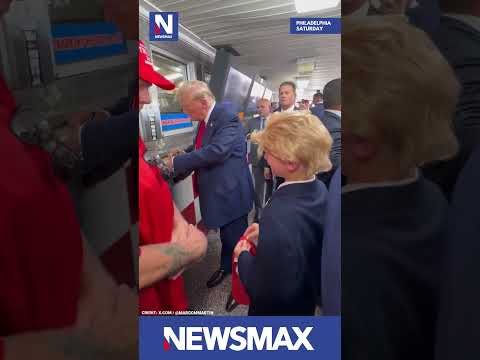 You are currently viewing President Trump meets ‘mini-Trump’ at Philly cheesesteak stand