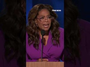 Read more about the article Oprah Winfrey takes shot at JD Vance’s “childless cat lady” remark in passionate DNC speech