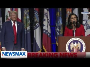 Read more about the article ‘Walk us back from the brink’: Tulsi Gabbard endorses Trump during Michigan National Guard event