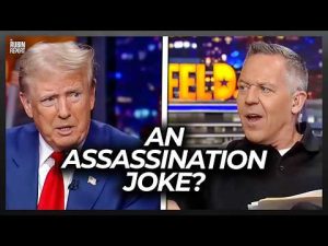 Read more about the article Watch Trump’s Face When Gutfeld Makes an Assassination Joke to His Face