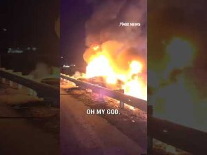 Read more about the article Good Samaritans save man trapped in burning car moments before it was completely engulfed in flames