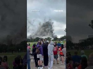 Read more about the article Spectators watch controlled building implosion in Louisiana