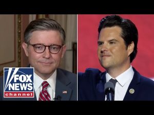 Read more about the article Speaker Johnson reveals how Matt Gaetz’s resignation can ‘help’ Republicans