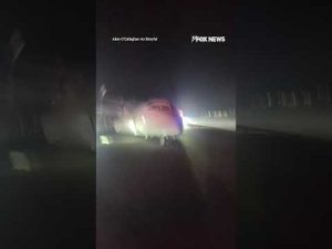 Read more about the article Plane’s wing erupts ‘into a fireball’ during landing