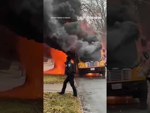 You are currently viewing Driver saves 15 kids from burning bus